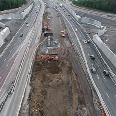 Aerial view of the FSE 101 construction site